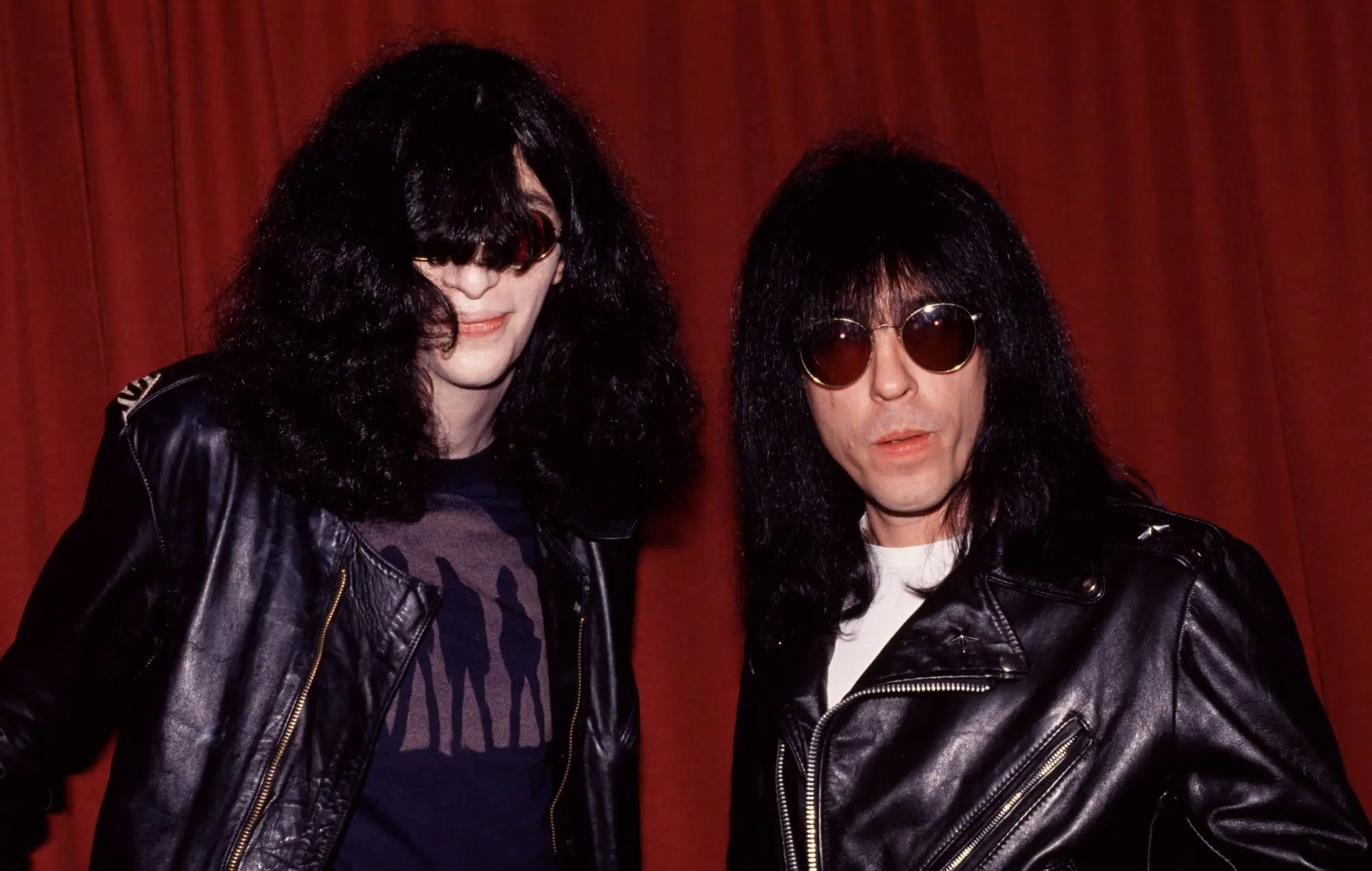 Joey Ramone and Johnny Ramone in 1988